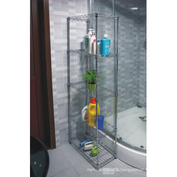 Rack de rangement en acier inoxydable en coin de salle de bain (CJ6020120B5C)